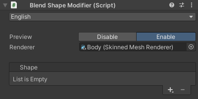 Blend Shape Modifier Component