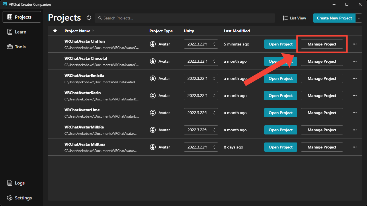 Manage Project