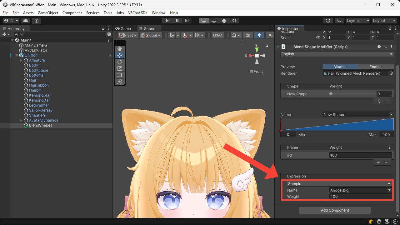 Sample Expression Settings